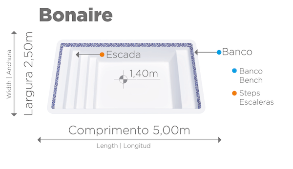 Piscina modelo Bonaire 5,00 x 2,50